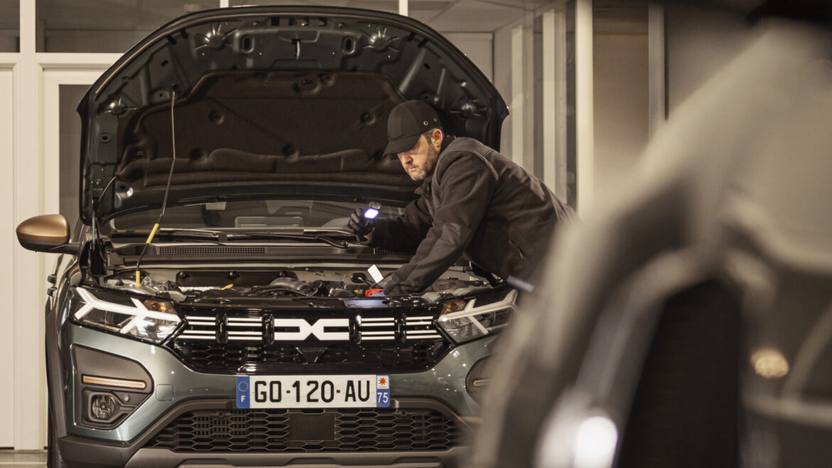 boka skadebesiktning dacia brandt bil